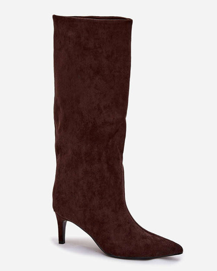 Women's Stiletto Heel Boots – Eco Leather, Pointed Toe, Insulated