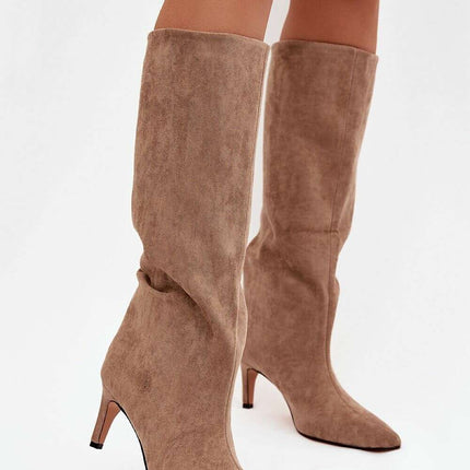 Women's Stiletto Heel Boots – Eco Leather, Pointed Toe, Insulated