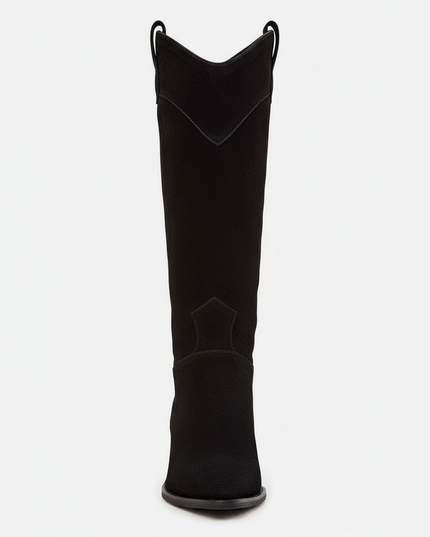 Women's Suede Cowboy Boots – Pointed Toe & Classic Western Elegance