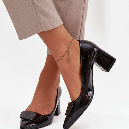 Eco Leather Block Heel Pumps – Pointed Toe, Elegant Comfort
