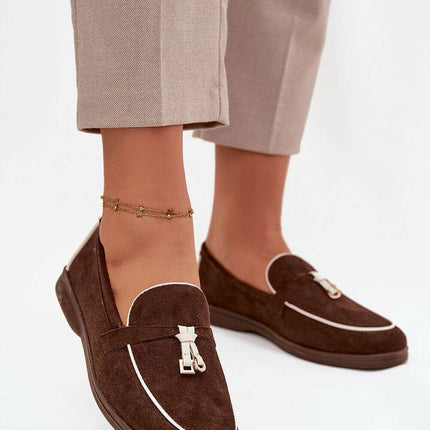 Eco Suede Women’s Moccasin Loafers – Decorative Front, All-Day Comfort