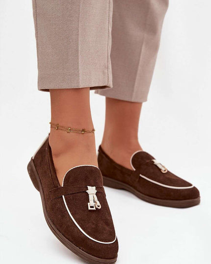 Eco Suede Women’s Moccasin Loafers – Decorative Front, All-Day Comfort