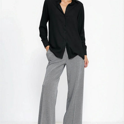 Elegant Cotton Long Sleeve Button Up Shirt By Nife Elite - Très Elite