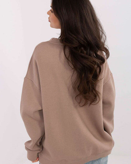 Women’s Cotton Elastane Sweatshirt – Classic Fit & Elegant Embroidery