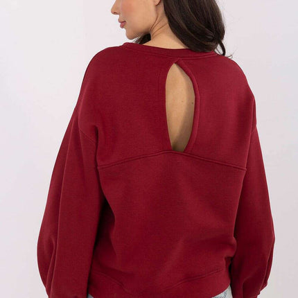Women’s Cotton Elastane Sweatshirt – Puffy Sleeves & Modern Details