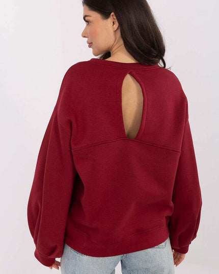 Women’s Cotton Elastane Sweatshirt – Puffy Sleeves & Modern Details