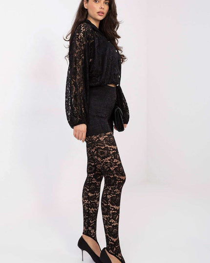 Women’s Lace Openwork Long Sleeve Shirt – Lined, Modern Fit