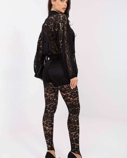 Women’s Lace Openwork Long Sleeve Shirt – Lined, Modern Fit