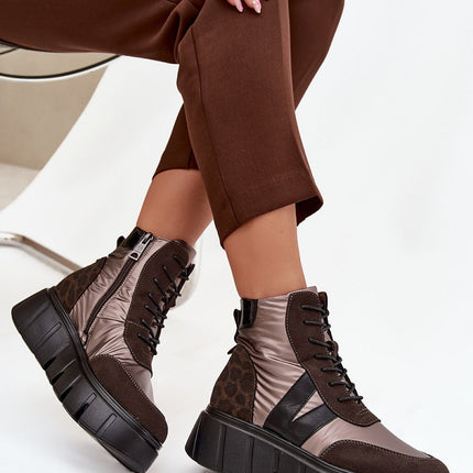 Step in Style Women's Platform Boots with Cushioned Insole & Stylish D