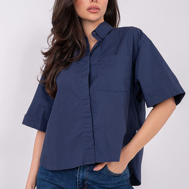 Casual Women's Short Sleeve Cotton Shirt For Everyday Comfort - Très Elite