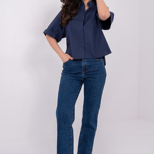 Casual Women's Short Sleeve Cotton Shirt For Everyday Comfort - Très Elite