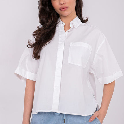 Casual Women's Short Sleeve Cotton Shirt For Everyday Comfort - Très Elite