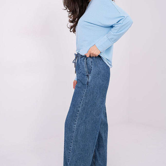 Womens Wide Leg Cotton Jeans For Everyday Comfort And Style - Très Elite