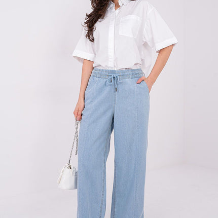 Womens Wide Leg Cotton Jeans For Everyday Comfort And Style - Très Elite
