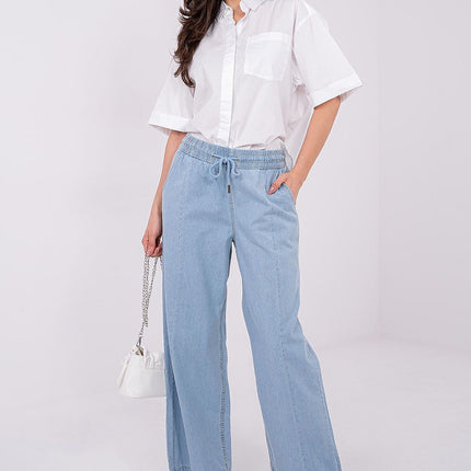 Womens Wide Leg Cotton Jeans For Everyday Comfort And Style - Très Elite