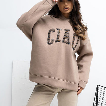Rue Paris Professional Fleece-Lined Sweatshirt with Ribbed Cuffs