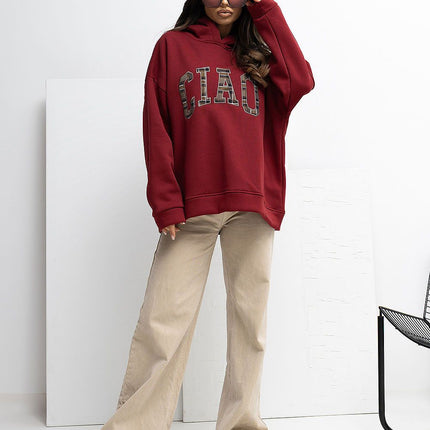 Rue Paris Professional Fleece-Lined Sweatshirt with Ribbed Cuffs