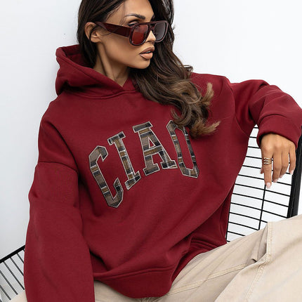 Rue Paris Professional Fleece-Lined Sweatshirt with Ribbed Cuffs