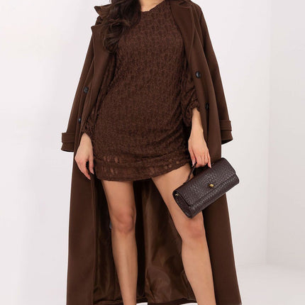 Italy Moda Elegant Short Dress with Pockets and Flattering Fit