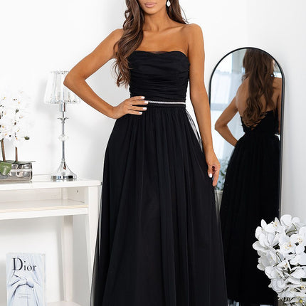 With You Elegant Long Dress with Sleeves and Pockets for Professional