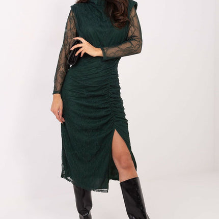 Italy Moda Elegant Evening Dress with Lace Detail and Sleeveless Desig