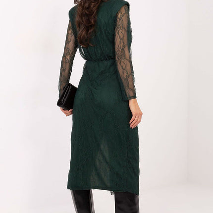 Italy Moda Elegant Evening Dress with Lace Detail and Sleeveless Desig