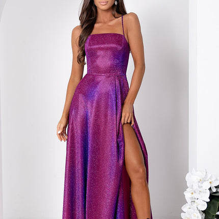 With You Elegant Long Dress with Pockets and Adjustable Straps