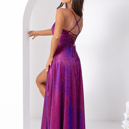 With You Elegant Long Dress with Pockets and Adjustable Straps