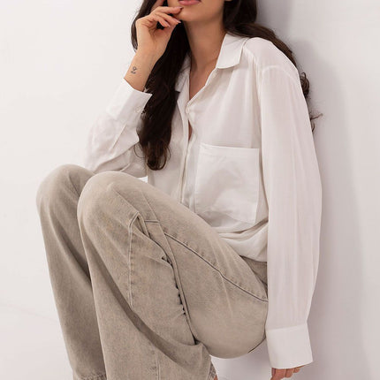 Classic Womens Viscose Long Sleeve Shirt For Everyday And Work - Très Elite