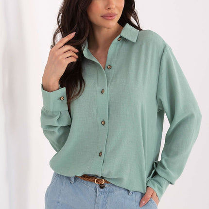 Womens Long Sleeve Shirt With Extended Back Breathable Cotton - Très Elite
