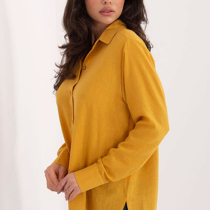 Womens Long Sleeve Shirt With Extended Back Breathable Cotton - Très Elite