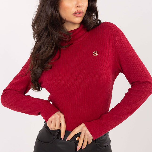 Elegant Wool Blend Turtleneck Sweater With Elastane For Perfect Fit - Très Elite
