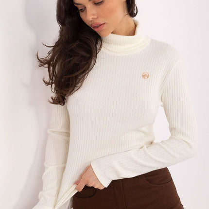 Elegant Wool Blend Turtleneck Sweater With Elastane For Perfect Fit - Très Elite