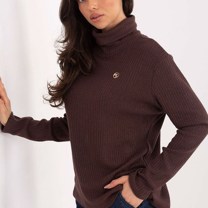 Elegant Wool Blend Turtleneck Sweater With Elastane For Perfect Fit - Très Elite