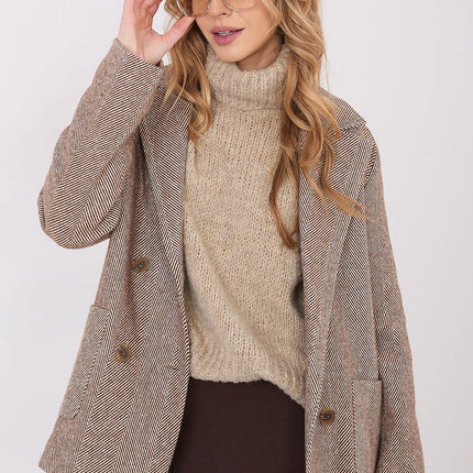 Womens Cashmere Blend Blazer With Elastane For Everyday Casual Workwear - Très Elite