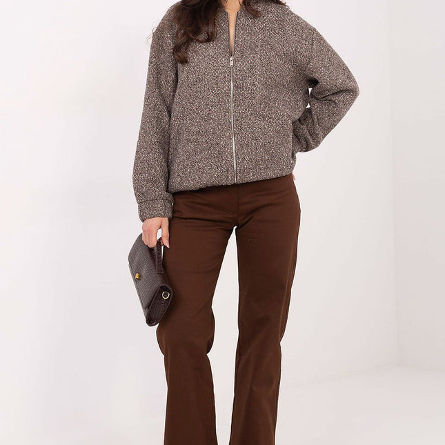 Womens Casual Transitional Bomber Jacket For Autumn Winter Spring - Très Elite