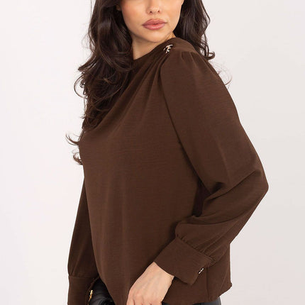 White Blouse Model 203408 Women Workwear Professional - Très Elite