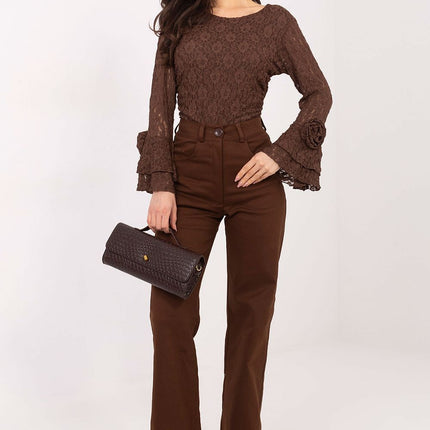 Women's High Waist Straight Leg Jeans in Cotton for Comfort and Durability - Très Elite