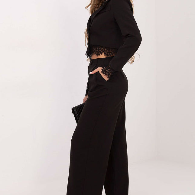 Rue Paris Women's Professional Trousers - Tailored Fit, Stretch Fabric
