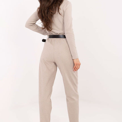 Rue Paris Women's Professional Trousers with Slim Fit and Stretch Fabr