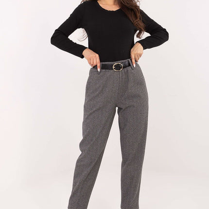 Rue Paris Women's Professional Trousers with Slim Fit and Stretch Fabr