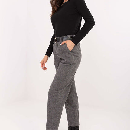 Rue Paris Women's Professional Trousers with Slim Fit and Stretch Fabr