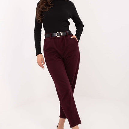 Rue Paris Women's Professional Trousers with Slim Fit and Stretch Fabr