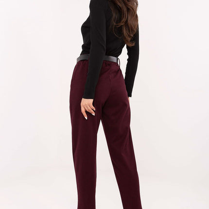 Rue Paris Women's Professional Trousers with Slim Fit and Stretch Fabr
