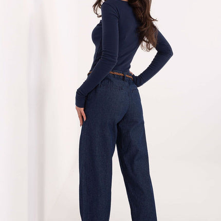 Women's Wide Leg Jeans Cotton Comfort For Everyday Casual Wear - Très Elite