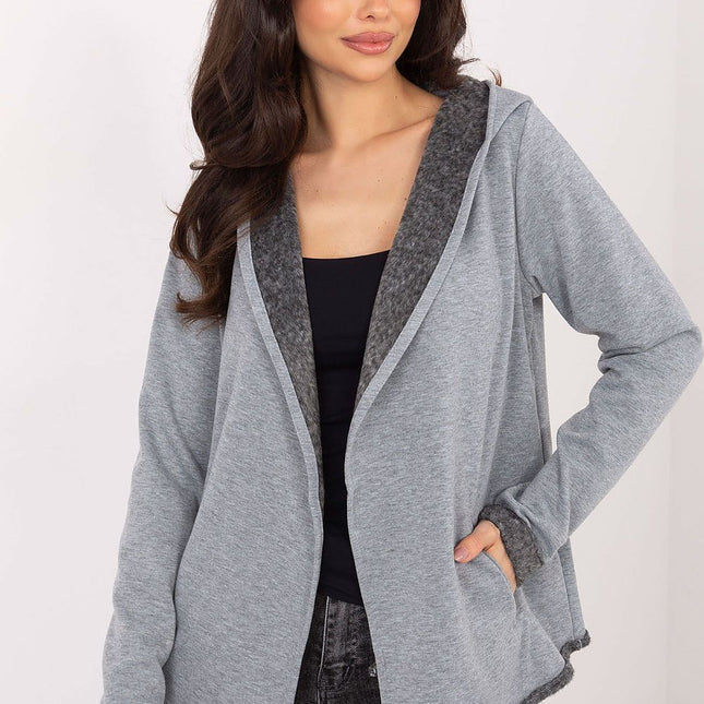 Womens Lapel Collar Pullover Sweatshirt For Casual Everyday Wear - Très Elite