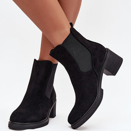 Womens Eco Suede Jodhpur Boots With Block Heel Slip On Ankle Riding Style - Très Elite