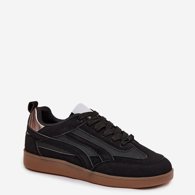 Women's Eco Leather Textile Sneakers With Rubber Sole And Removable Insole - Très Elite