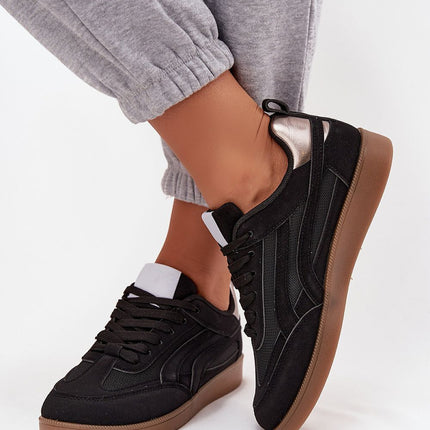 Women's Eco Leather Textile Sneakers With Rubber Sole And Removable Insole - Très Elite