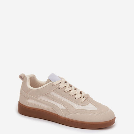 Women's Eco Leather Textile Sneakers With Rubber Sole And Removable Insole - Très Elite